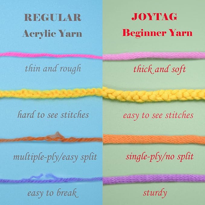 50g Rainbow Beginner Crochet Yarn for Crocheting and Knitting Multicolor Cotton Crochet Yarn for Beginners Easy Yarn for Beginners(Clouds Tone)