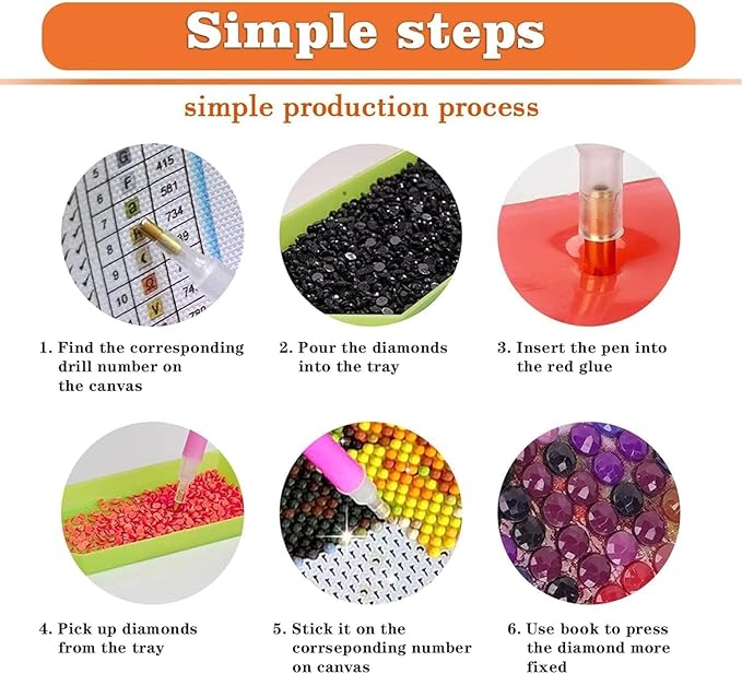 EIBEILI Diamond Art Kits for Adults, 3-Pack Fruit Diamond Painting Kits for Beginner Round 5D Full Drill Diamond Dots Crafts for Home Wall Decor Gifts 12x16 Inch