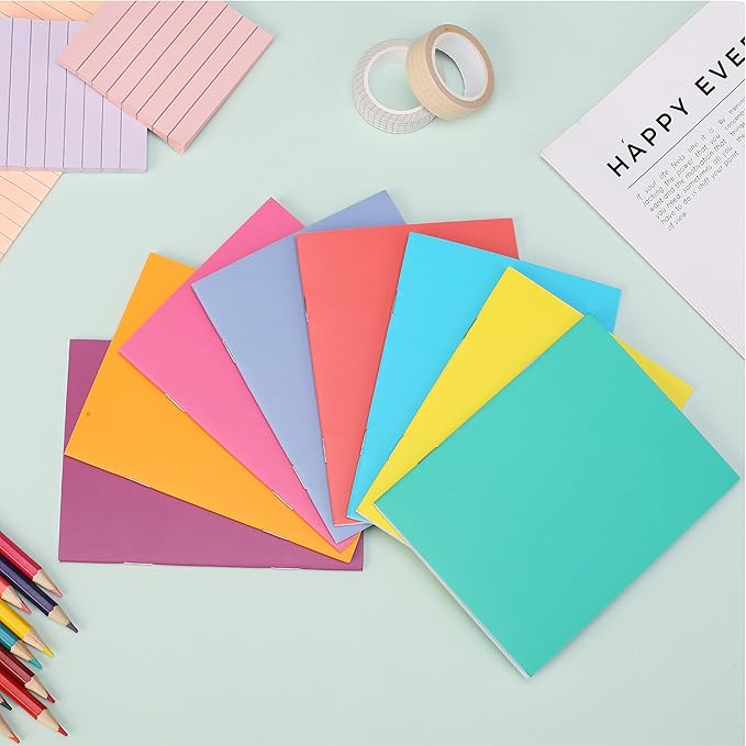 Mr. Pen- Colorful Blank Books, 4.2 x 5.5 Inches, 32 Pages, 8 Pack, Blank Notebooks for Kids, Mini Notebooks for Kids, Mini Journal for Students, Blank Journal for Kids, Unlined Notebook, Kids Journal