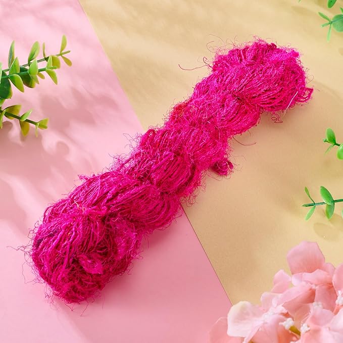 65.62 Yards Sari Silk Ribbon Yarn, Recycled Sari Ribbon Yarn Tassels Skeins Vintage Fabrics Crafts for Knitting Crocheting Macrame Tassels Scrapbook Craft Project Decor