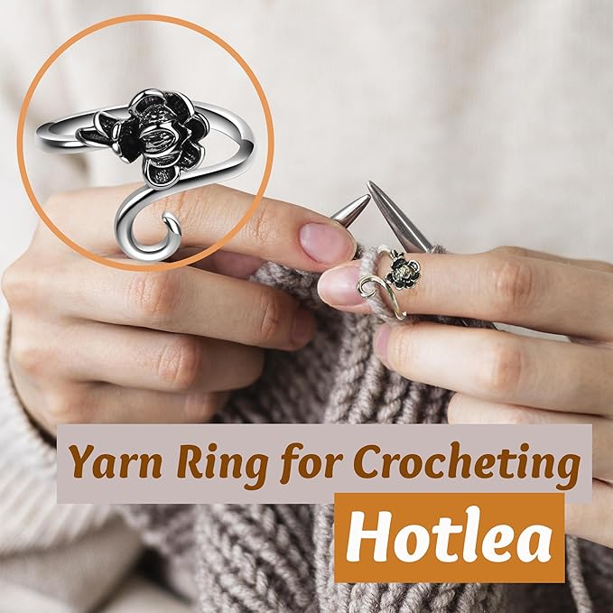 8 Pieces Crochet Tension Rings for Crocheting Yarn Guide Ring for Finger Yarn Crochet Ring Knitting Accessories
