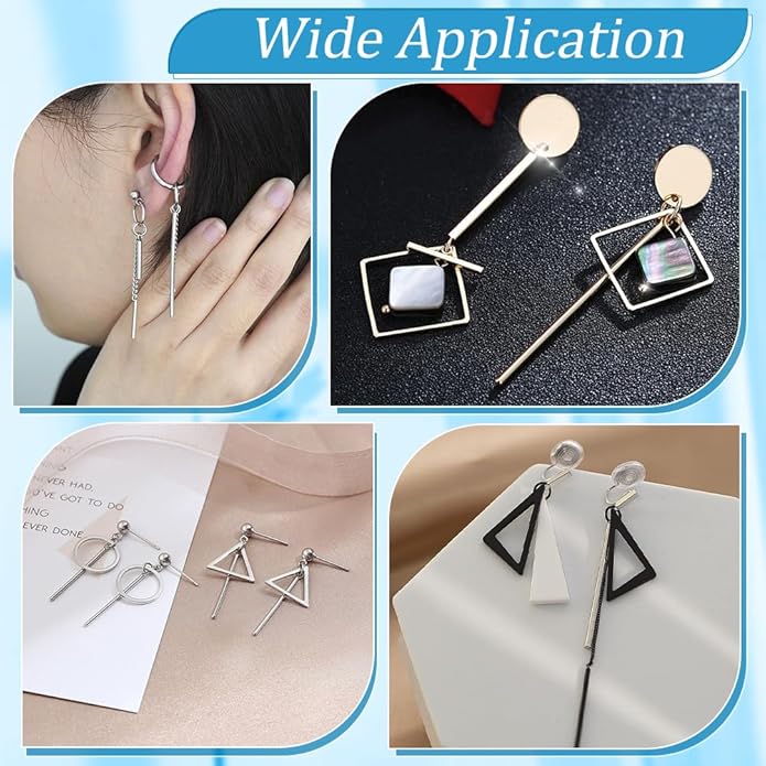 UNICRAFTALE 36Pcs 3 Sizes 2 Colors Stainless Steel Long Bar Shape Pendants Long Vertical Cubic Drop Dangle Earring Metal Smooth Pendants for Jewelry Making