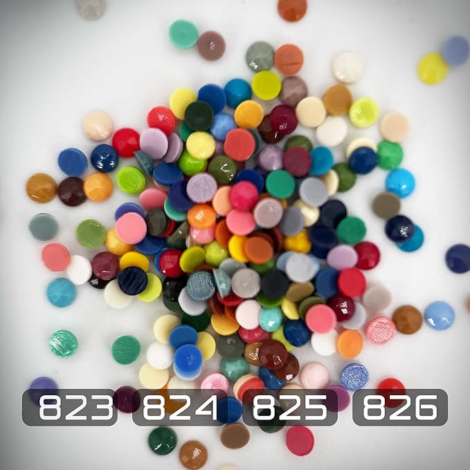 Diamonds Painting Accessories,Replacement for Missing Round Drills 823 824 825 826,Rhinestone Resin Diamond Drill,4 Colors Beads Gems Stones,3500pcs per Color