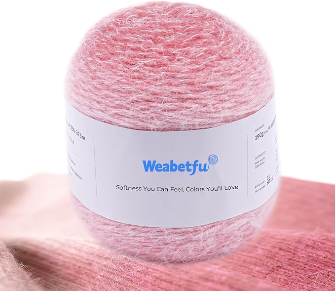Weabetfu Gradient Cake Yarn for Crocheting & Knitting-Ombre Yarn Cake of 200g/7.05oz.-80% Acrylic,20% Nylon|Light Weight&Soft Crochet Yarns for Scarves,Blankets & Garments-03