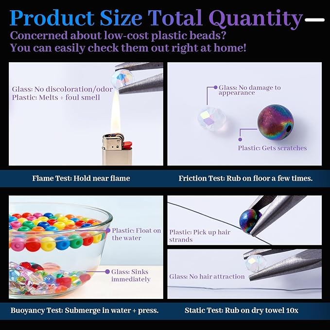 2836 Pcs Glass Beads for Jewelry Making – High Shine, Faceted Cut Design Crystal Beads, DIY Bracelet Necklace Earring Craft Kit with Organizer Box for Valentine's Day Birthday Gifts, AB Color