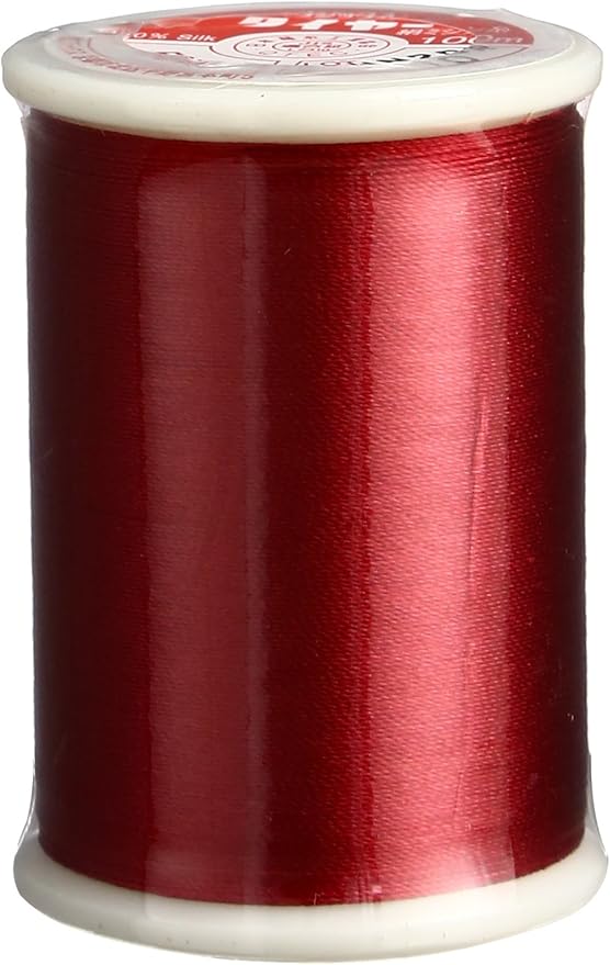 Superior Threads Tire Silk #50 3-Ply 50-Weight High Sheen Silk Embroidery Quilting Sewing Thread - 109 Yard Spool (#010 Garnet)