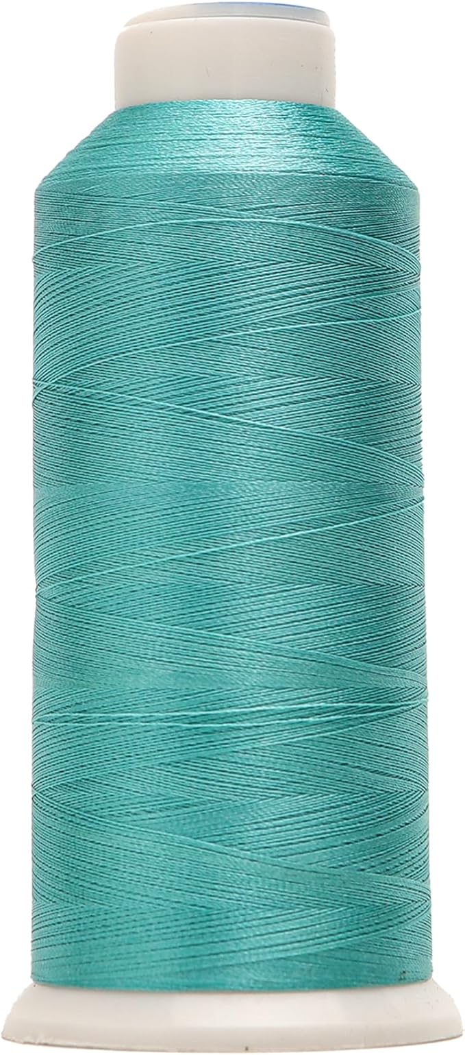 High Tenacity Polyester Embroidery Machine Thread 40WT(120D/2) 4000M Per Spool for Commercial and Domestic Embroidery Machine (Teal Green-1746)