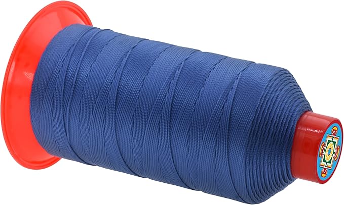 Mandala Crafts Size 277 840D T270 Bonded Nylon Thread - Denim 800 YDs Tex 270 Heavy Duty Sewing Threads for Leather, Jeans, Weaving, Outdoor Marine Upholstery