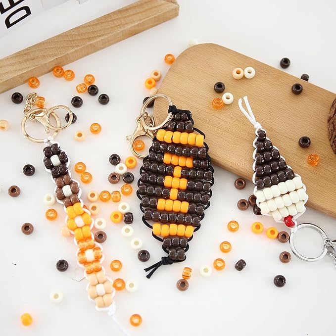 megoogo 1000pcs pony beads bulk for friendship bracelets brown orange maillard fall beads hair beads for braids crafts making fall thanksgiving day party decoration supplies