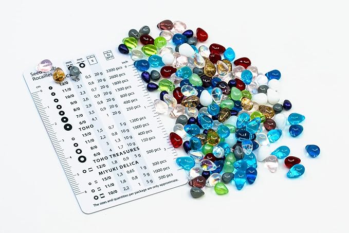 1.76oz (150+ Pieces) Teardrop Shaped Czech Glass Beads, Mixed Sizes (4-9mm), Mixed Color (50grams)