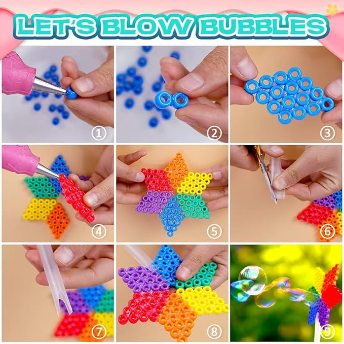 iooleem pony beads(8000pcs multi-colored), beading supplies, friendship bracelets making, king size