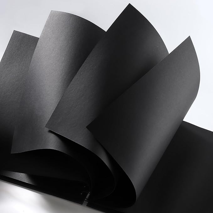 Scrapbook 10 x 10 Inch DIY Photo Album, Memory Book for Couples/Wedding/Newborn Baby, Hardcover Kraft Paper Black 40 Sheets/ 80 Pages
