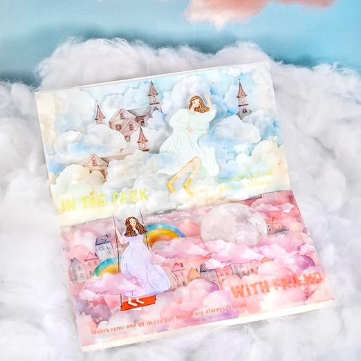 Dreamy Cloudscape PET Tape Set, 6 Rolls of Sky-Themed Stickers for Scrapbooking, Junk Journaling, DIY Crafts, and Art Supplies