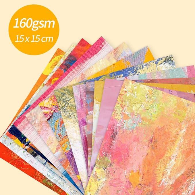 6x6" 160gsm Cardstock Single Sided Scrapbooking 24 Papers Pad Vintage Decoupage Scrapbook Kit Patterned Paper Junk Journal Supplies Journaling Supply Scrap Paper Crafting. Oil Painting