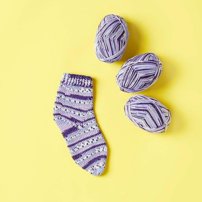 Premier Yarns Fruits, Acrylic Sock Yarn, 2-Pack Bundled with Bella's Crafts Stitch Markers (Grape)