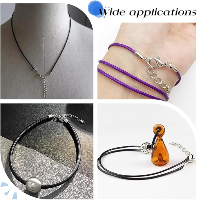 PH PandaHall Jewelry Making Kit, 200 pcs 304 Stainless Steel Fold Over Crimp Cord Ends 200 pcs Jump Rings 50 pcs Lobster Claw Clasps for Earring Bracelet Necklace Jewelry DIY Craft Making, 450 Pcs/Set