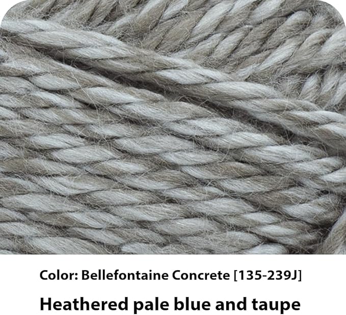 Lion Brand Yarn Hometown Yarn, Super-Bulky Yarn for Knitting, Crocheting, and Crafting, 1 Pack, Bellefontaine Concrete
