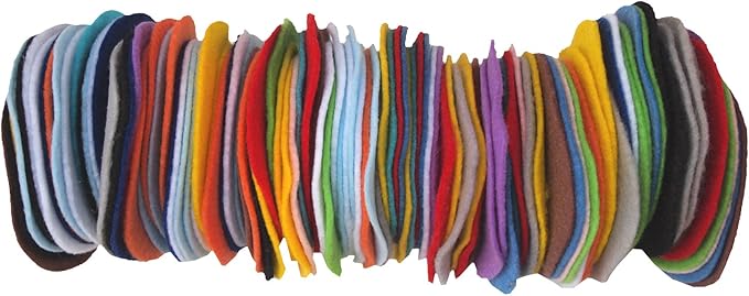 Playfully Ever After Mixed Color Assortment of Craft Felt Circles (5 Inch - 50pc)