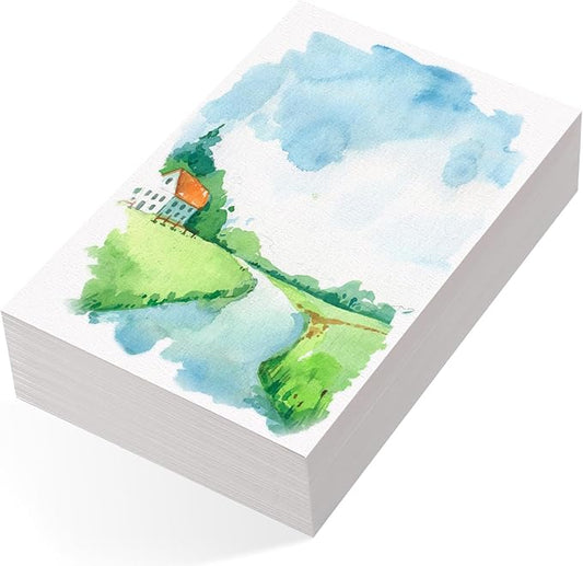 80 Sheets Watercolor Paper Bulk, 110 lb/230 GSM Cold Press White Water Color Paper for Kids Artists Drawing, Artists’ Collectible Editions Cards, Artist Trading Cards(2.5 x 3.5 Inch)