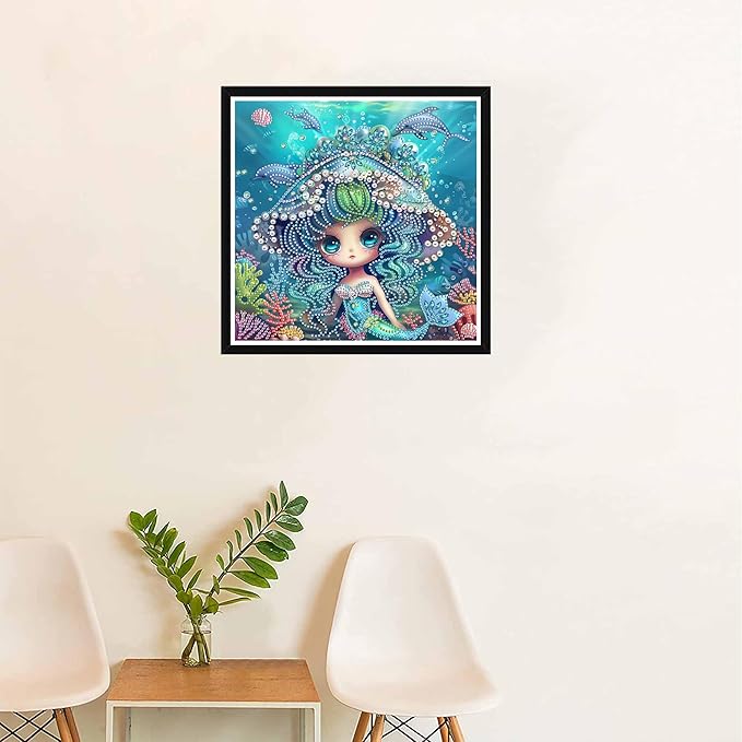 SKRYUIE DIY Diamond Art Kits for Adults Elf Special Shape - 5D Diamond Painting Kits for Adults Animal - Crystal Embroidery Cross Stitch - Craft for Wall & Office Decor 12 x 12 Inch c19