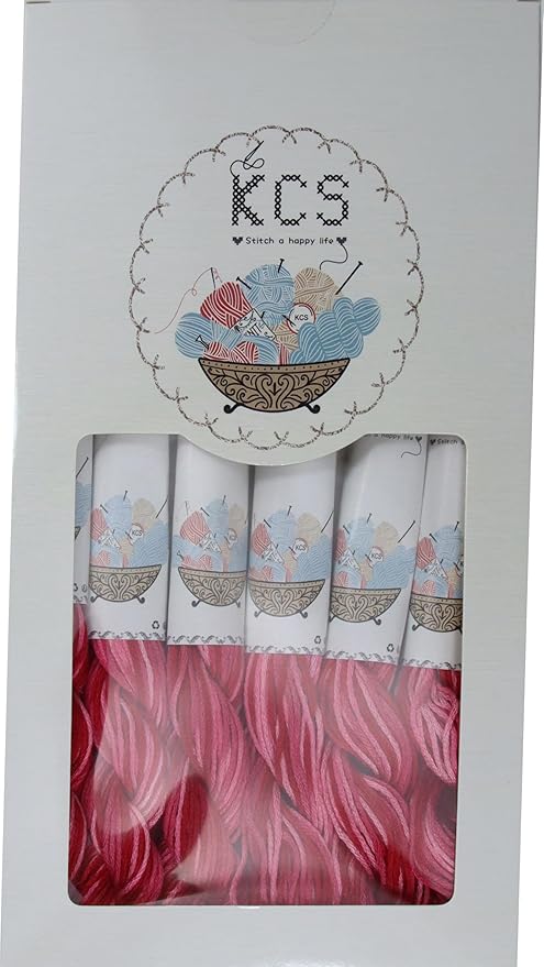 KCS Big skeins of 25 Meters Size 25 Color Variegated Cross Stitch Stranded Threads,6 skeins,107