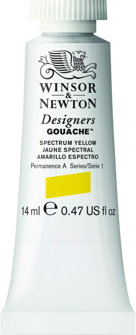 Winsor & Newton Designer's Gouache, 14 ml (0.47oz) tube, Spectrum Yellow