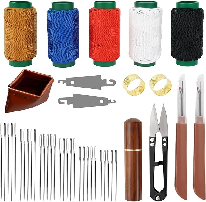 Steel Needles for Hand Sewing, Portable DIY Hand Embroidery Needles, 38 Pieces Big Eye Stainless Steel Sewing Needles Kit, Cross-Stitch, Thread, Tapestry, and Fabric Mending (41)