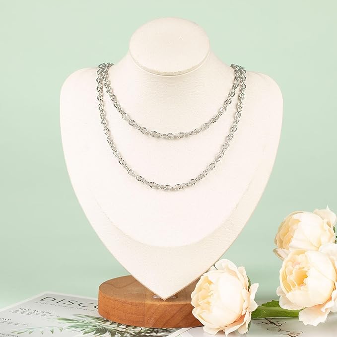 5 Meters Stainless Steel Chain for Jewelry Making Lip Chains Bulk Women Necklace Bracelet DIY Jewelry Supplies Findings