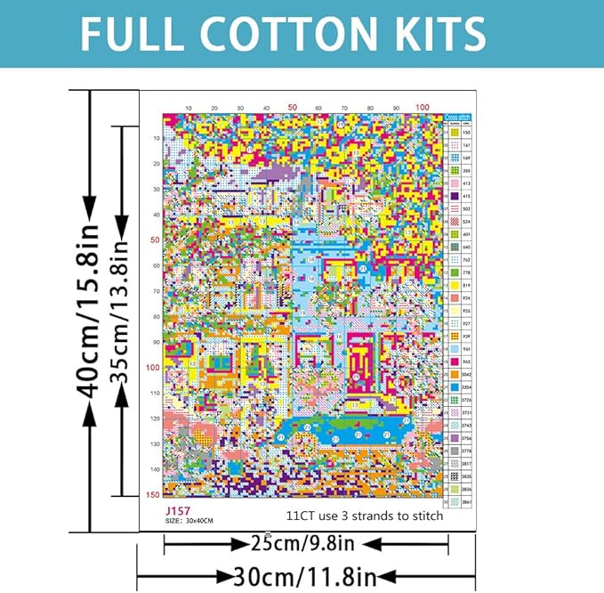 pink store stamped cross stitch kits for beginner, cherry blossom needlepoint counted cross stitch embroidery kits for adults, 11ct dimensions counted cross stitch patterns arts craft kits