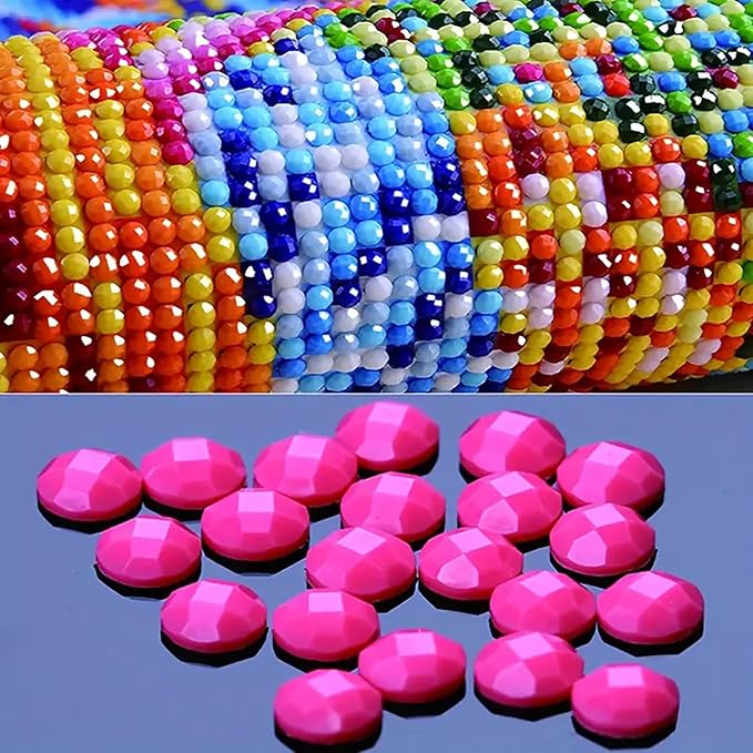 5D Diamond Painting Kits for Adults Beginner, Colorful Villa Pattern Diamond Art Kits for Adults, Full Drill Round Gem Art Paint by Diamonds Dots Crafts Kits for Home Wall Decor 13.7x13.7inch