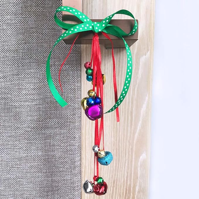 Winlyn 475 Set Christmas Jingle Bell Wreath Christmas Tree Ornaments Craft Kit Jingle Bell Metallic Chenille Stems Glitter Pom-Poms Ribbon Assortment for Kids Holiday Xmas Bracelets Necklaces Artwork