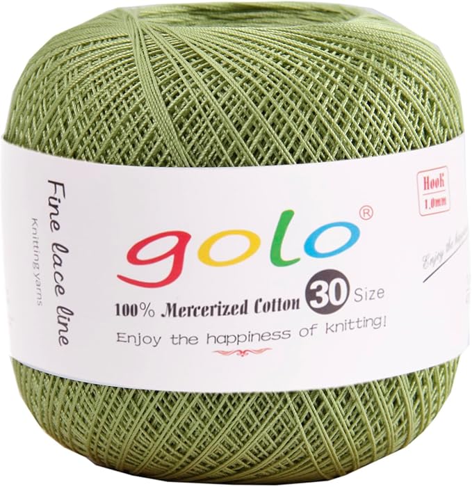 golo Crochet Thread Size 30 Crochet Yarn for Hand Kniting Tatting Yarn 203