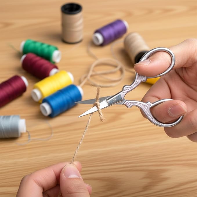 Sewing Embroidery Scissors, 3.6 inch Embroidery Scissors With Cover, Mini Scissor in a Pouch, Sharp Embroiderys Crochet Scissor Stainless Steel Sharp Tip Sewing for Needlework Arts & Crafts DIY Tools