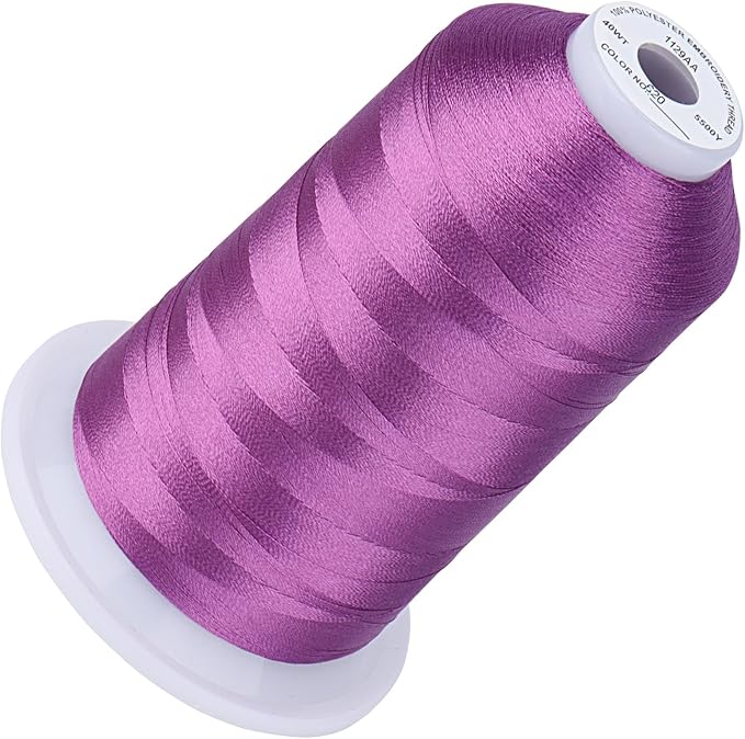 Simthread 5500Yds Embroidery Thread, 5000M High-Yardage 40WT 100% Polyester Thread – 170+ Vivid Colors, High-Speed Rated – Compatible with Brother, Singer, Janome & More - Magenta 620