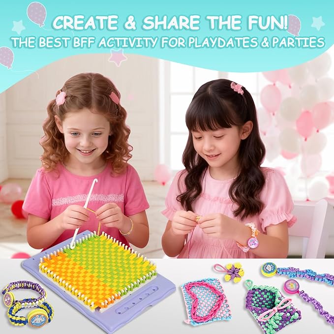 ZQIN Friendship Bracelet Making Kit for Girls 8+ Quick Maker DIY Arts and Crafts Toys, Best Christmas & Birthday Gifts for 6-12 Year Old Girls (Yellow)