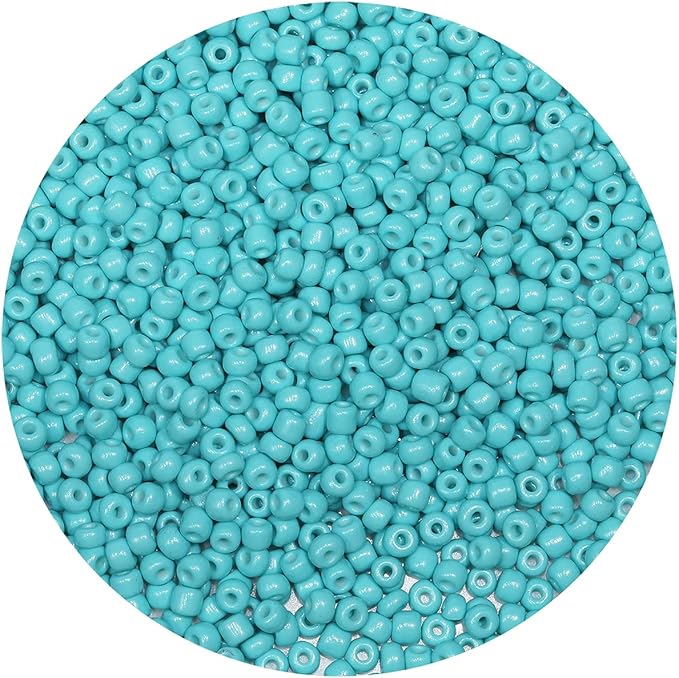 Bala&Fillic Turquoise Green Color 4mm Seed Beads About 1200pcs/100Grams in Bag, 6/0 Glass Craft Beads for Making Bracelet and Necklace (Turquoise Green)