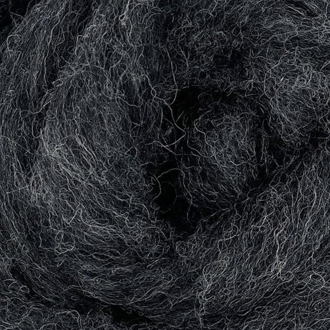 Corriedale Carded Sliver Wool Roving Variety Bundle | Best Core Wool for Needle Felting, Spinning, Wet Felting, Weaving, Dryer Balls, Yarn Roving - Ethically Sourced (Grey Spectrum)