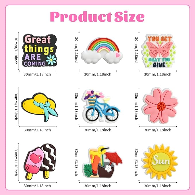 Silicone Focal Beads for Pens Summer Accessory Kit 60 Pcs Colorful Round Beads for Keychain Making Bracelet Necklace Handmade Crafts