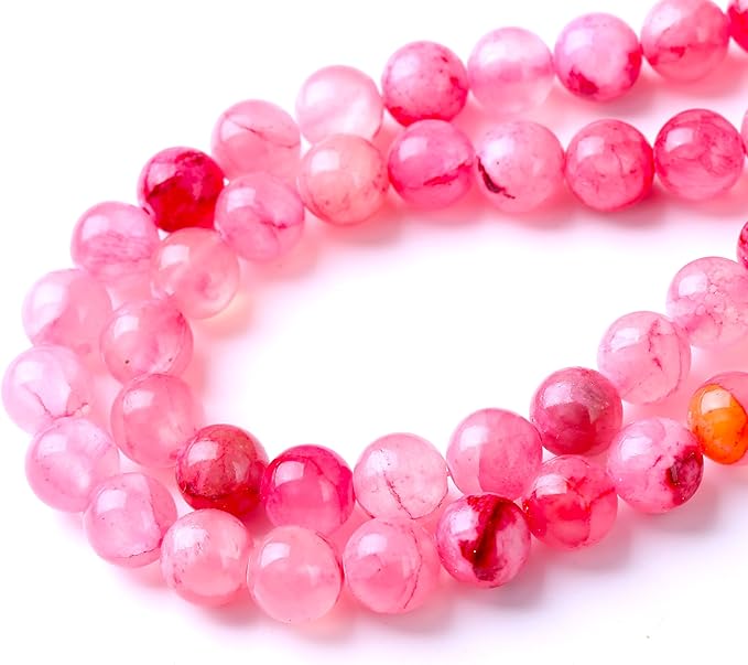 Blood Red Persian Jade Stone Beads for Jewelry Making DIY Bracelet Necklace Jewelry Making 1 Strand 15.5inch 35PCS 10MM
