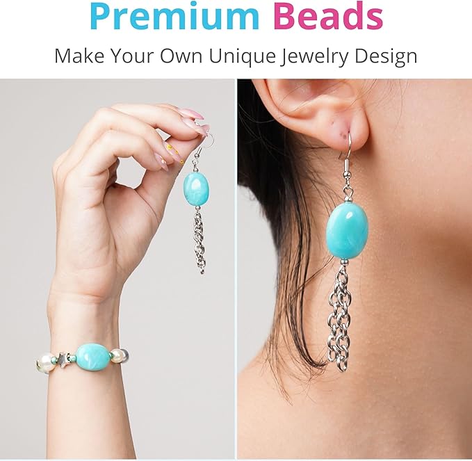 MODDA Deluxe Jewelry Making Kit with Video Course, Includes Instructions, Beads, Necklace, Bracelet, Earrings Making, Crafts for Adults, Beginners, Christmas Gift for Teens, Girls 13-15, Moms, Women