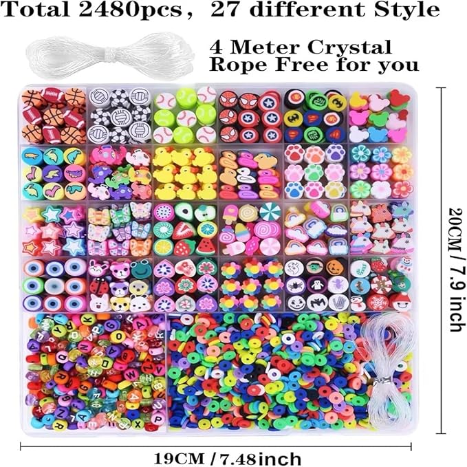 Gorblos Bracelet Crafting Kit - Make Friendship Bead Bracelets, Bag Charms, Keychains & Phone Straps | DIY Craft Supplies for Boys & Girls of All Ages | Ideal for Birthdays, Christmas & Holidays