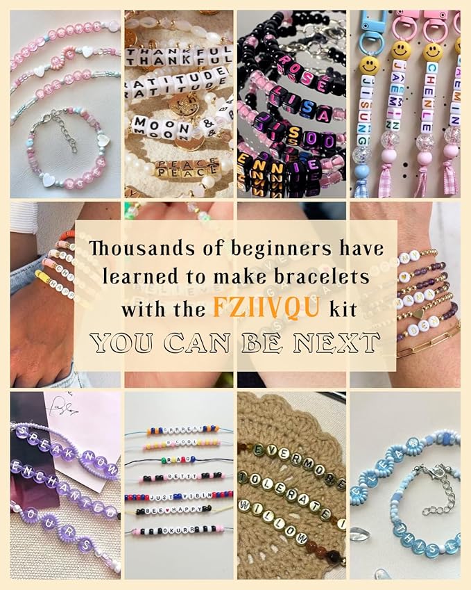 FZIIVQU 1400 Pcs Letter Beads Kit, 28 Styles White Acrylic Alphabet Beads Letter Beads for Jewelry Making wiht Number Beads Heart Beads Friendship Bracelet Kit