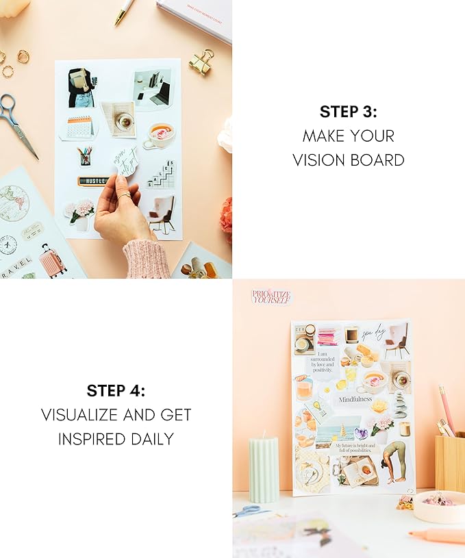 Lamare Vision Board Collage Book - Vision Board Images, Vision Board Supplies, Vision Board Kit for Manifestation