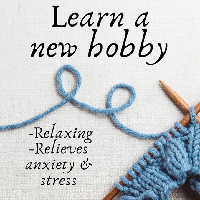 Thoughtful Stitch Knitting Kit for Beginners Adults & Kid Friendly- Complete Knitting Kit - Learn to Knit Yarn Set with Tutorial Book for Adult Hobbies - 100% Cotton Wool & Bamboo Knitting Needle