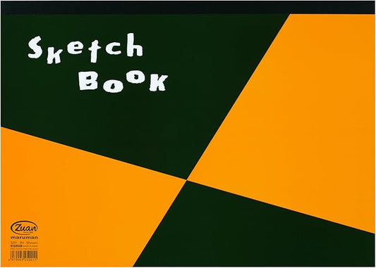 Maruman ZUAN Sketchbook, B4, 13.86" x 9.88", Classic Drawing Paper Sketchbook Pad, 50 Pages of Acid-Free Textured Paper for Sketching, Durable Twin-Wire Binding, Made in Japan