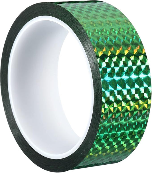 PATIKIL Prism Tape 1.4 Inch x 55 Yards, Holographic Metalized Reflective Adhesive for Detailing Accent Wall Decor Art, Green
