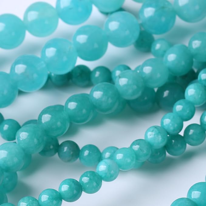 Blue Jade Stone Beads Gemstone Round Crystal Energy Beads for Jewelry Making DIY Bracelet Necklace 1 Strand 15.5inch 4MM