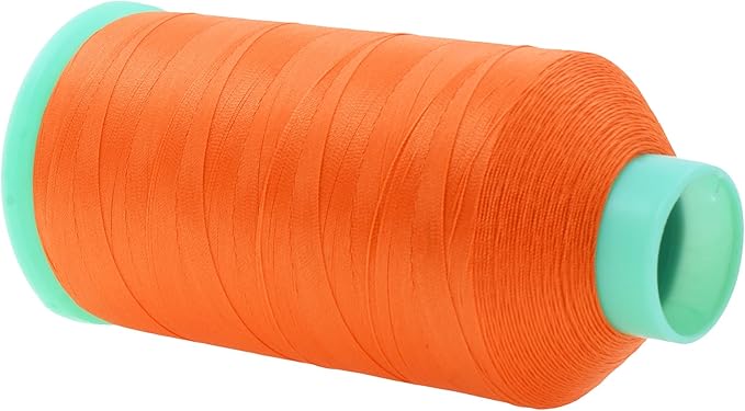 Mandala Crafts Size 46 210D T45 Bonded Nylon Thread - Orange 2843 YDs Tex 45 Heavy Duty Sewing Threads for Leather, Jeans, Weaving, Outdoor Marine Upholstery