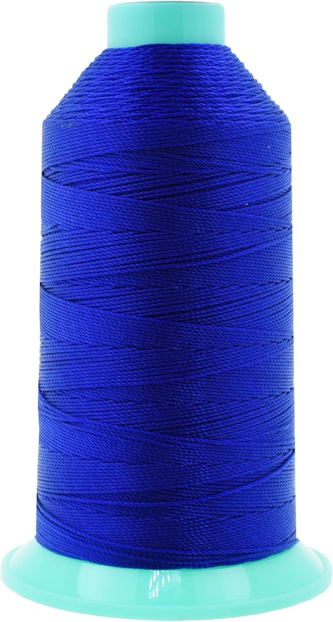 Mandala Crafts Size 277 840D T270 Bonded Nylon Thread - Royal Blue 800 YDs Tex 270 Heavy Duty Sewing Threads for Leather, Jeans, Weaving, Outdoor Marine Upholstery