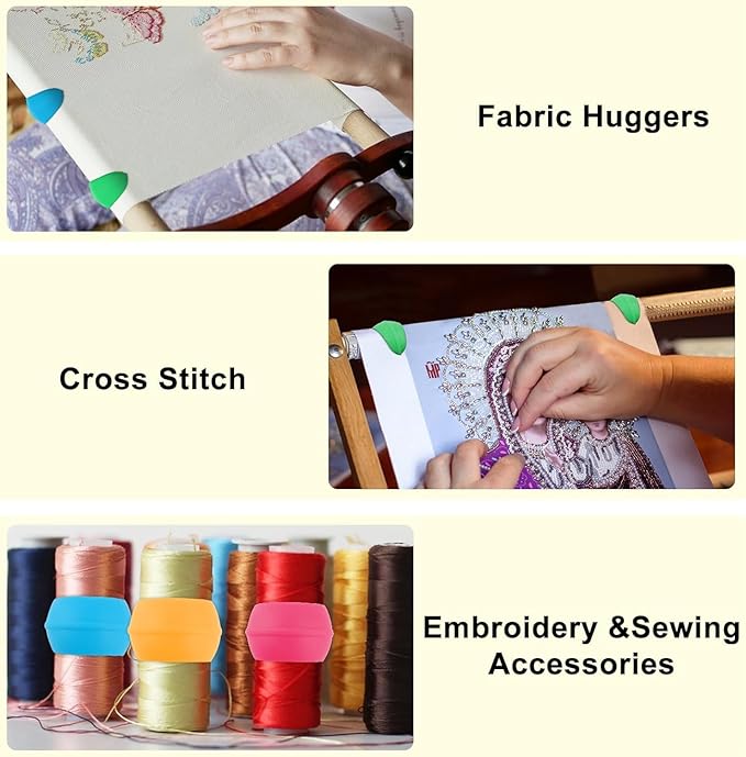 28 Assorted Colors Embroidery Machine Thread with 28 Thread Holder, 500M (550Y) Each Bobbin Polyester Embroidery Threads Kit and Spool Huggers for Sewing & Embroidery Machine- Janome Series 3